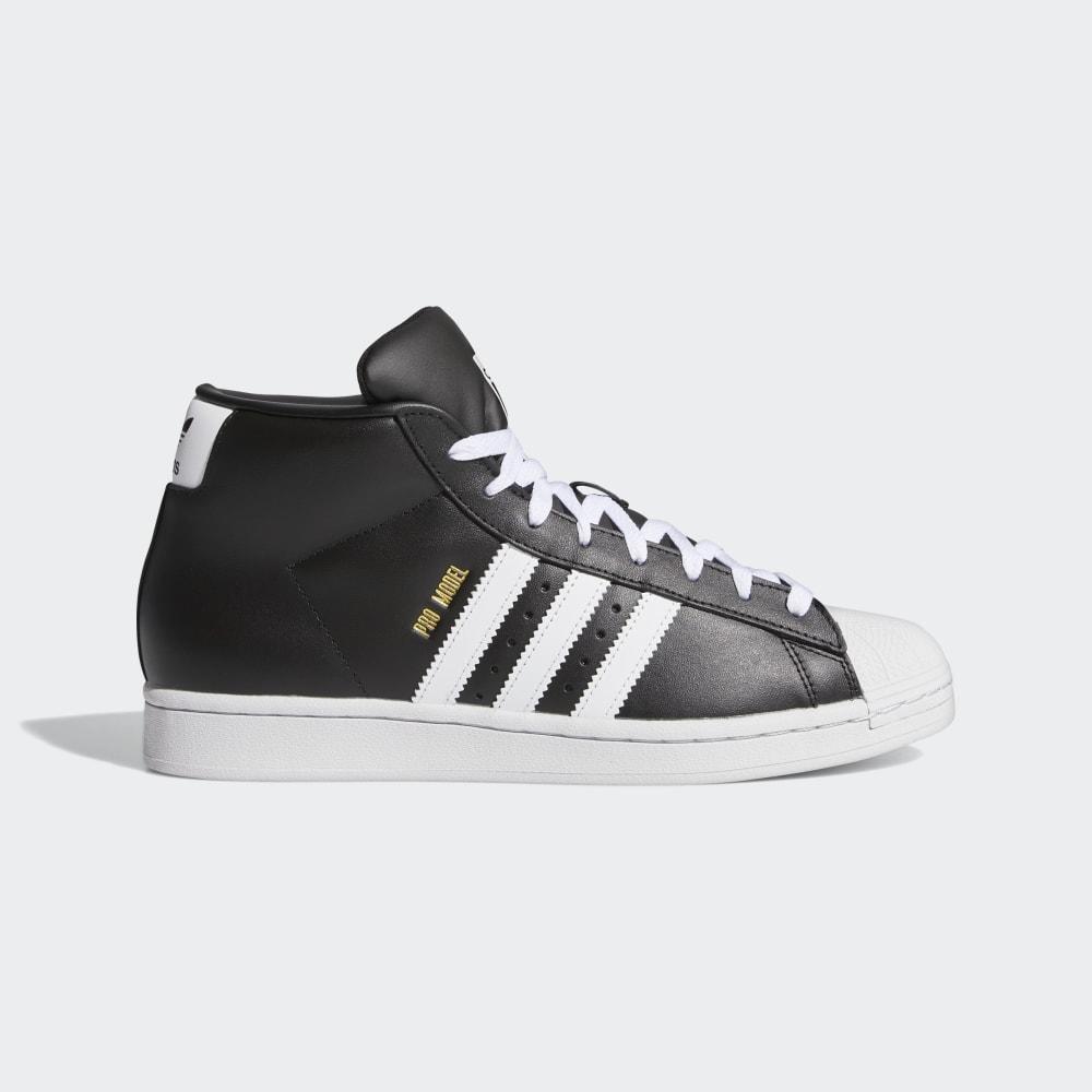 Adidas Men's Pro Model Shell Toe Originals Shoes Black/White Ireland FV4498